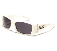 Locs gafas de sol moda ciudad vestido motorista poker mujeres hombres montura blanca blanca ref. 8LOC91169-WHT