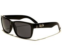 Locs gafas de sol montura negro brillante bisagra dorada lentes grises moda ciudad vestido rap rapero poker mixto mujeres hombres 8LOC91070-BK, Negro