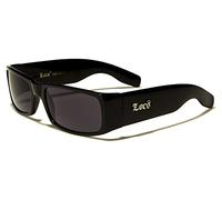 Locs gafas de sol poker rap rapero moda ciudad vestido mujeres hombres 8LOC9006, Montura Negro Brillante Lentes Gris, Talla única