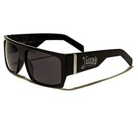 Locs gafas de sol poker rap rapero moda ciudad vestido mujeres hombres 8LOC91010, Montura Negro Brillante Lentes Gris