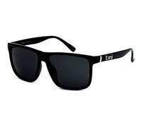 Locs Gangster - Gafas de sol rectangulares de gran tamaño con borde de cuerno, color negro, para hombre