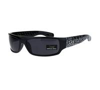 Locs Mad Dog Hardcore Gangster Cholo - Gafas de sol rectangulares estrechas tipo bandana negra, Negro Bandana, Talla única