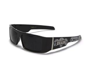 Locs Nueva Hardcore Gangsta Motorista Gafas de Sol 40 una Talla le Queda a la mayoría Negro W/Skulls