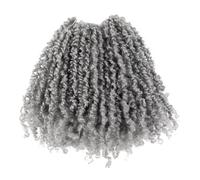 LOCSBYHAND Yanky Twist - Paquete de 10 paquetes de 8 pulgadas, pelo de ganchillo pretrenzado, color gris, rizado, mini trenzas senegalesas (gris)