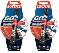 Loctite 60 Segundos, adhesivo universal, pegamento fuerte para todo, cola rápida para reparaciones en el hogar, pegamento extrafuerte multimaterial, 1 x 20 g, tubo (Paquete de 2)