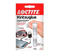 Loctite Kintsuglue, masilla flexible blanca para reparar, reconstruir y proteger objetos, masilla adhesiva moldeable, adhesivo impermeable y removible, 3 x 5 g
