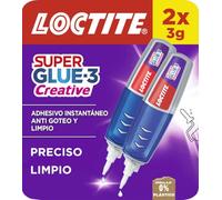 Loctite Super Glue-3 Creative, Pegamento Instantáneo Transparente, 2 x 4 g