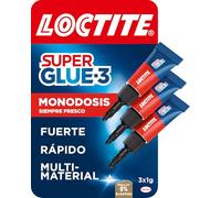 Loctite – Adhesivo Super Glue-3 Original Mini Trio, transparente, triple resistencia, 3x1 g