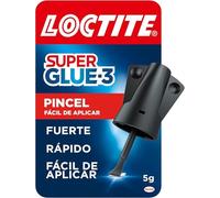 Loctite Super Glue-3 Pincel, pegamento transparente con pincel aplicador, adhesivo universal de triple resistencia, con fuerza instantánea y de fácil uso, 1x5 g (el paquete puede variar)
