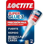 Loctite Super Glue-3 Precisión Max, pegamento transparente de máxima precisión, pegamento instantáneo triple resistente, adhesivo universal con goteo fácil de regular, 1x10 g