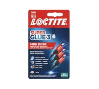 Loctite Super Glue - Pack 2 x 3 Mini Trio, pegamento universal con triple resistencia, adhesivo transparente, pegamento instantáneo y fuerza instantánea, 2 x 3 x 1 g