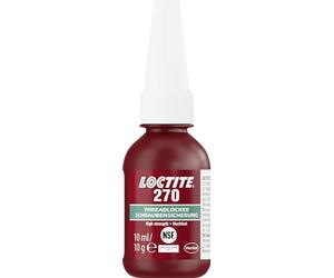 Loctite Threadlocker 270, de alta resistencia, botella de 10 ml, verde,