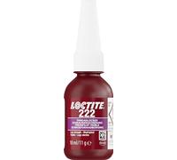LOCTITE Tornillo de seguridad 222, adhesivo para tornillos de ajuste para asegurar tornillos de ajuste de baja resistencia, para pequeñas roscas de metal, 1 x 10 ml