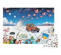 Locura de la ilusión en la Salar de Uyuni Puzzle De Madera Impermeable DIY Puzzles De 1000 Piezas Regalos para Adultos Colorido Rompecabezas Juegos Educativos