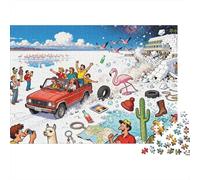 Locura de la ilusión en la Salar de Uyuni Puzzle De Madera Impermeable Puzzles De 1000 Piezas para Adultos Colorido Rompecabezas Juegos Desafiantes