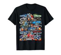 ¡Locura del Coche! Coches musculares, Coches clásicos y Hotrods de Dibujos Animados Camiseta