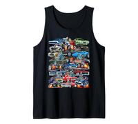 ¡Locura del Coche! Coches musculares, Coches clásicos y Hotrods de Dibujos Animados Camiseta sin Mangas