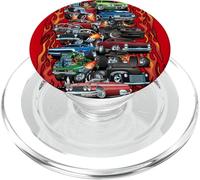 ¡Locura del Coche! Coches musculares, Coches clásicos y Hotrods de Dibujos Animados PopSockets PopGrip para MagSafe