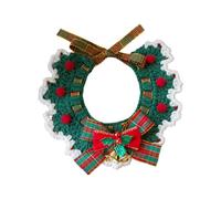 locwanot Bufanda para mascotas para invierno, collar de Navidad de punto suave, tejido a mano, collar de gatito, muñeco de nieve, Papá Noel, disfraz de perro cálido, talla E L