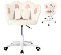 locwanot Silla de escritorio para niños, silla de estudio ergonómica giratoria de 360° con cojín de lazo, asiento ancho de nailon, sillas de computadora para niños y niñas, dormitorio, sala de estudio