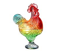locwanot Tarro de caramelos de gallo hecho a mano con tapa, cuenco decorativo para dulces y frutos secos, multicolor, 28 cm de altura, decoración del hogar y sala de estar