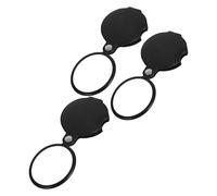 LOCZUK 3 Piezas Lupa Portátil de Mano Plegable 5X con Funda de PU Cuero y Diseño Compacto, Adecuado para Explorar la Naturaleza y Lectura Adultos