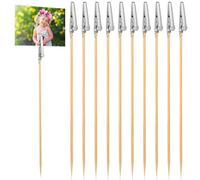 LOCZUK Pinzas de Cocodrilo para Sujetar Miniaturas y Manualidades, Set de 20 Clips Metálicos Palillos de Modelar, Ideales para Pintura de Figuras y Bricolaje