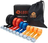 Lodd - 10 correas de equipaje de garra (1 m a 6 m) - Resistencia 250 kg - 4 tamaños y colores para transporte y amarre de equipaje - viaje, mudanza, acampada, bicicleta - bolsa de almacenamiento