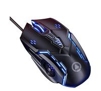LODDEYEE 1 ratón con cable LED USB para juegos, accesorios ergonómicos, accesorios ergonómicos para juegos, accesorios de computadora con cable, LED RGB, computadora con cable, mouse mecánico blanco,