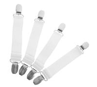 LODDEYEE 4 clips elásticos ajustables para botas de motocicleta, correas para botas de motocicleta, soportes para piernas para pantalones, blanco, 20.00X2.50X0.20CM