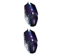 LODDEYEE 6 ratones de computadora con cable ABS (color: negro x 2 piezas, tamaño: 12,3 x 6,5 x 2 piezas)