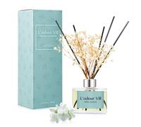 L'odeur Vill 200ml Difusor de con Flores secas/Jazmín Blanco/Ambientadores de Hogar, con 6 Palos difusores de Ambientador Varillas/difusor de Aromas/para Decoración de Baños y Estanterías.