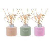 L'odeur Vill Difusor de Aromas Lino/Vainilla/Jazmín Lirio, Ambientador Hogar con 18 Varillas Ambientador,120ml × 3, Esencial de Fragancia para casa para el Dormitorio, Oficina, baño decoración.