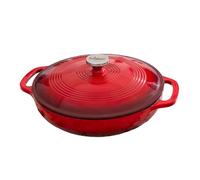 Lodge 3.41 litros/3,6 Quart Hierro Fundido/Porcelana esmaltada Cacerola, Rojo