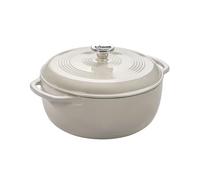 Lodge - 6 Quart Oyster White Enameled Cast Iron Dutch Oven (EC6D13)