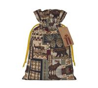 Lodge Bear - Bolsa reutilizable con cordón con estampado de ciervo, perfecta para cumpleaños, aniversarios y fiestas
