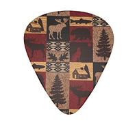 Lodge Bear Deer Fish Advanced púa de guitarra 12 piezas Tres grosores para bajo, guitarra eléctrica, funda para guitarra acústica