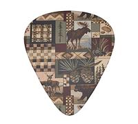 Lodge Bear Deer - Púas de guitarra clásica triangular, bajo, acústica y eléctrica, 12 piezas