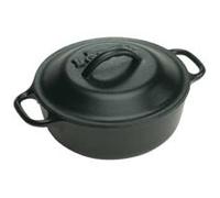 Lodge - Cazuela Oval de Hierro Fundido - Mediano - Dimensiones: 24.9 x 21.8 Ø x 9.1cm
