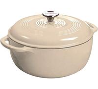 Lodge Horno holandés de hierro fundido esmaltado, 7.5 Qt, sándalo
