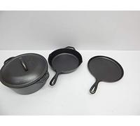 LODGE Juego de utensilios de cocina de hierro fundido de 4 piezas