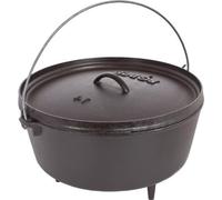 Lodge L14DCO3 Horno holandés Camp con Tapa, Hierro Fundido, Negro, 10 Quart