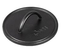 Lodge L8RFIP - Prensa de parrilla de hierro fundido sazonado de 8 pulgadas, color negro