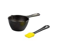 Lodge LMPB21PLT - Olla de hierro fundido con cepillo de silicona, color negro