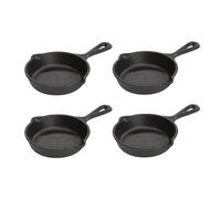 Lodge Preapazed de sartn de hierro fundido de 3.5 pulgadas para guarniciones o postres (conjunto de 4)