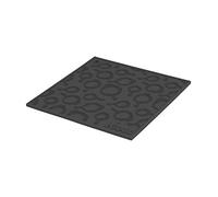 Lodge Salvamanteles cuadrados de silicona de 7 pulgadas, color negro