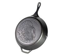 Lodge Wildlife - Sartén de hierro fundido de 33,7 cm con escena de pavo