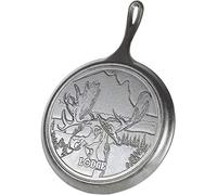 Lodge Wildlife Series-Plancha de hierro fundido de 10.5 pulgadas con escena de alce, 10.5 pulgadas, negro