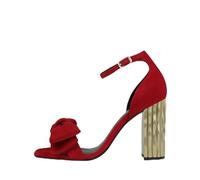 Lodi Sandalias de Mujer para Ocasiones Especiales. Diseño Sencillo y Elegante con Detalle de Lazo. Tacón Joya de 9 cm. Cierre Lateral con Hebilla. Punta Cuadrada. Interior Forrado en Piel. Fabricado