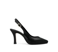 Lodi Zapatos de Salón para Mujer. Diseño Sencillo y Elegante. Destalonados con Tacón Fino de 9 cm y Plataforma de 1.2 cm. Cierre con Hebilla Metálica. Punta Fina y Escote en Pico. Serie Lictor